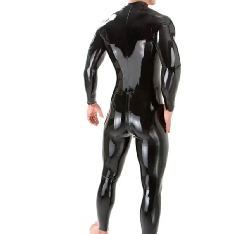 

Latex Catsuit Handmade with Crotch Zip Club Party Customize .4mm