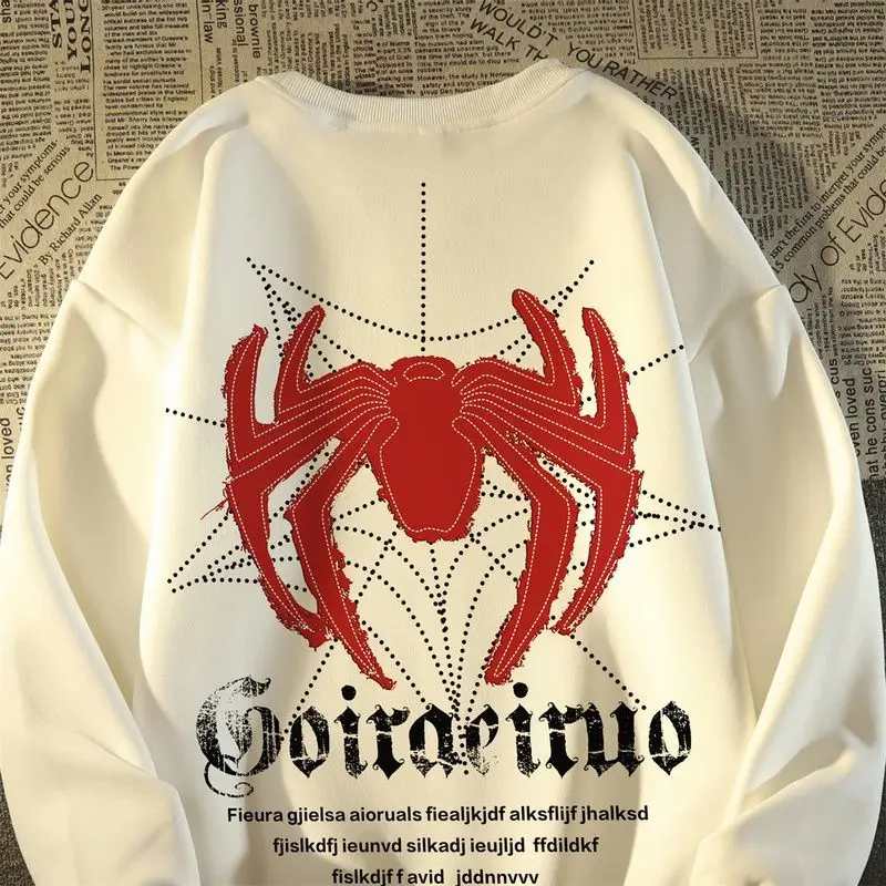 Men and Women Spider Print Pullover Hip Hop Jacket Long Sleeve Coat Harajuku Casual Loose Sweatshirt, Fall and Winter Y2k, 2024
Men and Women Spider Print Pullover Hip Hop Jacket Long Sleeve Coat Harajuku Casual Loose Sweatshirt, Fall and Winter Y2k, 2024