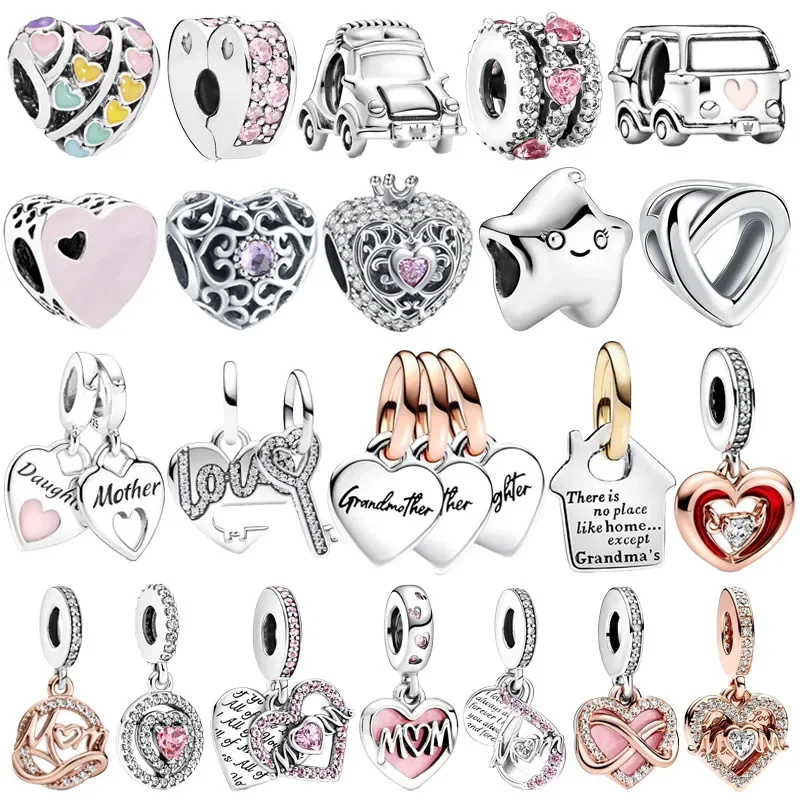 Pendant Mom Series Pink Suitcase Car Heart-Shaped Beads Hot 925 Sterling Silver Fit Original Pandora Bracelet DIY Charm Jewelry
Pendant Mom Series Pink Suitcase Car Heart-Shaped Beads Hot 925 Sterling Silver Fit Original Pandora Bracelet DIY Charm Jewelry