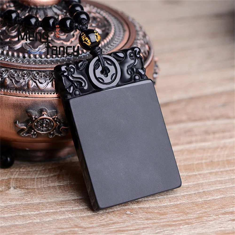 Natural Black Obsidian Lucky Peaceful Sign Pendant Retro Charms Fashion Jewelry Men Women Necklace Amulets Luxury Holiday Gifts
Natural Black Obsidian Lucky Peaceful Sign Pendant Retro Charms Fashion Jewelry Men Women Necklace Amulets Luxury Holiday Gifts
