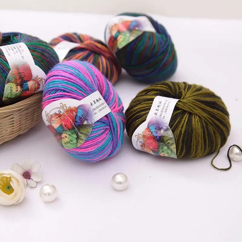 Knitting Colorful 1PS 50g Acrylic Thread Crochet Knit Sweater Shoes Knitting Yarn Coarse Hand Wool Crochet Yarn
Knitting Colorful 1PS 50g Acrylic Thread Crochet Knit Sweater Shoes Knitting Yarn Coarse Hand Wool Crochet Yarn
