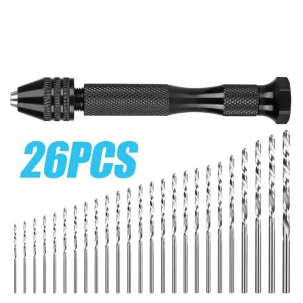 26pcs Mini Micro Hand Drill Bits Set High Hardness Rust-resistant Manual Drill Pin Vise Chuck Diy Tool Set Dropship
26pcs Mini Micro Hand Drill Bits Set High Hardness Rust-resistant Manual Drill Pin Vise Chuck Diy Tool Set Dropship