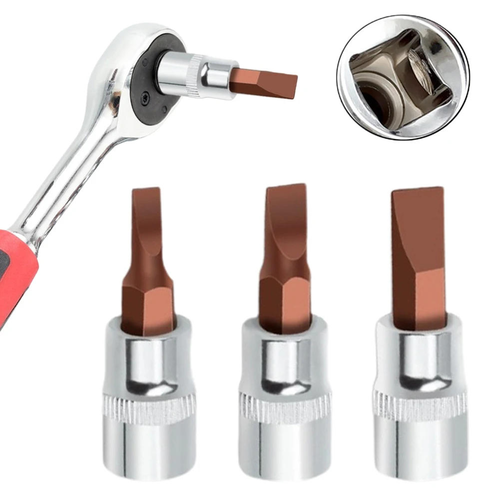 1/4 Slotted Bit Socket Screwdriver Bit 6.3mm Shank FD4 / FD5.5 / FD7 Chrome Vanadium Steel Screwdriver Bits Hand Tools Part
1/4 Slotted Bit Socket Screwdriver Bit 6.3mm Shank FD4 / FD5.5 / FD7 Chrome Vanadium Steel Screwdriver Bits Hand Tools Part