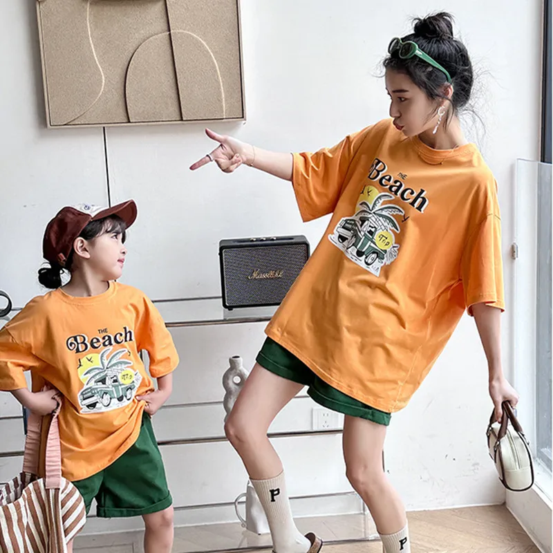 Mother and Daughter T-shirt Equal Mom and Son Matching Clothes Women T Shirt 2023 Summer Parent-child Short Sleeve Tops Tees
Mother and Daughter T-shirt Equal Mom and Son Matching Clothes Women T Shirt 2023 Summer Parent-child Short Sleeve Tops Tees