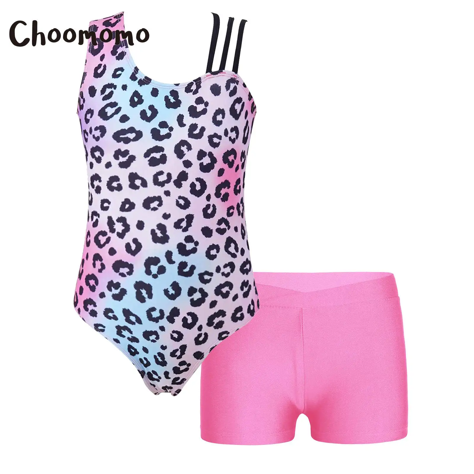 Choomomo Kids Girls 4-14 Gymnastic Dance Suit Asymmetric Shoulder Straps Printed Leotards with V-front Waistband Shorts Workouts
Choomomo Kids Girls 4-14 Gymnastic Dance Suit Asymmetric Shoulder Straps Printed Leotards with V-front Waistband Shorts Workouts