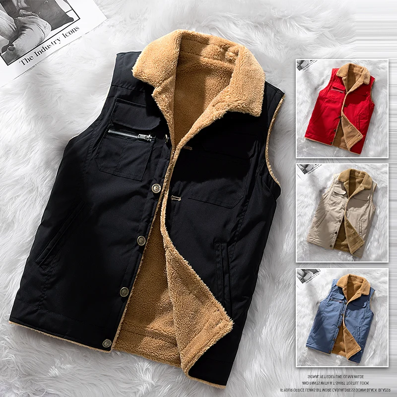 TELLHIGH Men Thermal Waistcoat New Winter warm Corduroy Vest Men Warm Coat Stand Collar Sleeveless Jacket Thicken Cotton Padded
TELLHIGH Men Thermal Waistcoat New Winter warm Corduroy Vest Men Warm Coat Stand Collar Sleeveless Jacket Thicken Cotton Padded