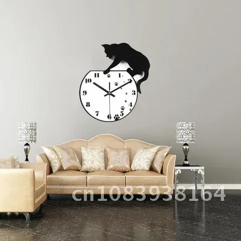 

Classic design 2019 vintage wall clock diy clocks reloj de pared acrylic Study stickers quartz watch living room horloge murale
