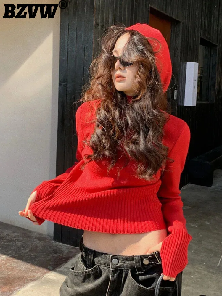 BZVW Short Pullover Hooded Knit Sweater For Women Clothing 2023 Winter New Trend Designer Vintage Knitted Female Tops 25X4064
BZVW Short Pullover Hooded Knit Sweater For Women Clothing 2023 Winter New Trend Designer Vintage Knitted Female Tops 25X4064