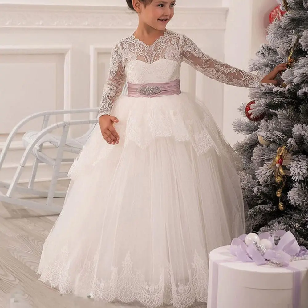 Hot Flower Girl Dress White A-Line Bow Sash Sleeveless Solid O-Neck Girls First Communion Dress Hot Sale Vestido De Comunion
Hot Flower Girl Dress White A-Line Bow Sash Sleeveless Solid O-Neck Girls First Communion Dress Hot Sale Vestido De Comunion