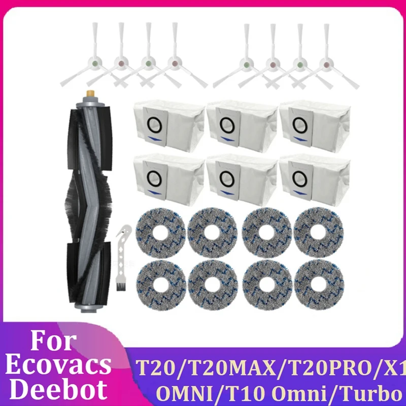 24PCS Accessories Kit For Ecovacs Deebot T20/T20MAX/T20PRO/X1 OMNI/T10 Omni/Turbo Robot Vacuum Cleaner Parts
24PCS Accessories Kit For Ecovacs Deebot T20/T20MAX/T20PRO/X1 OMNI/T10 Omni/Turbo Robot Vacuum Cleaner Parts