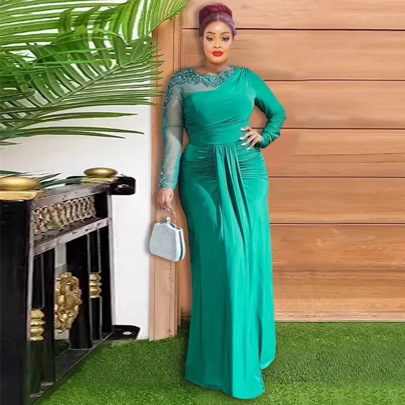 Elegant African Wedding Party Long Dresses for Women Long Sleeve Red Mermaid Evening Dinner Vestidos Robe Slim Lady Clothes
Elegant African Wedding Party Long Dresses for Women Long Sleeve Red Mermaid Evening Dinner Vestidos Robe Slim Lady Clothes