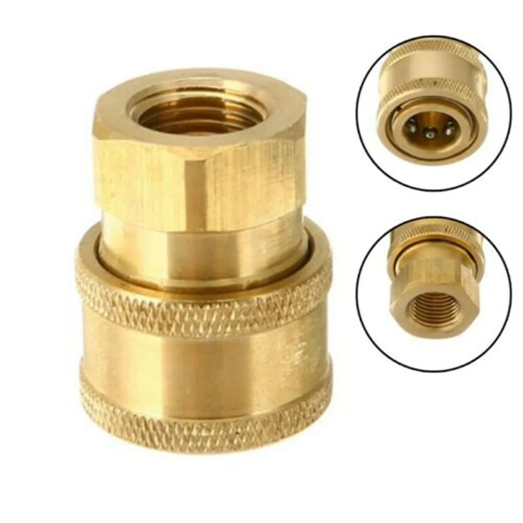 1/4" Pressure Washer Hose Adapter Connector BSP1/4(G1/4) Female Connector Gasket Golden Quick-Release 2021 High Quality
1/4" Pressure Washer Hose Adapter Connector BSP1/4(G1/4) Female Connector Gasket Golden Quick-Release 2021 High Quality