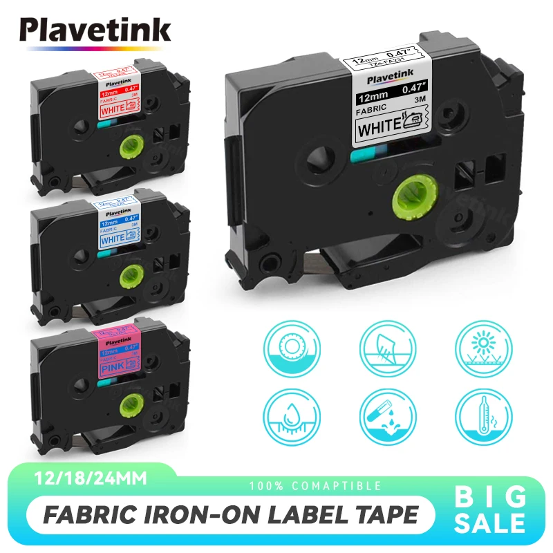PLAVETINK 12mm Fabric Tape Replace For Brother FA3 FA3R FA231 FA4 FA241 Tapes Fabric Iron on Label For Brother PT Label Maker
PLAVETINK 12mm Fabric Tape Replace For Brother FA3 FA3R FA231 FA4 FA241 Tapes Fabric Iron on Label For Brother PT Label Maker