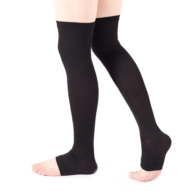 

1 Pair Sock Varicose Vein Fatigue Relief Leg Warmer Compression Calf Sleeve Sock Long Stocking Elastic Leg Support Leg Shin Sock
