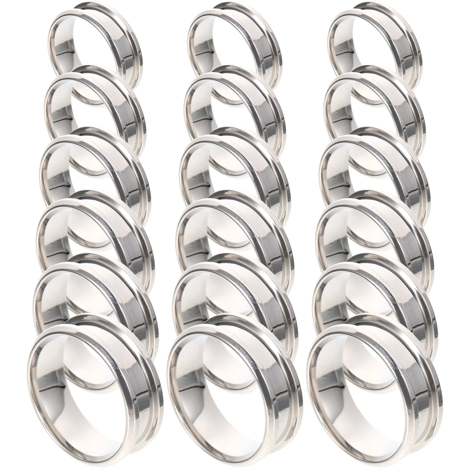 18 Pcs Mens Ring Fluted Core Blank Finger Silver Rings Decor Jewelry Making Plain Stainless Steel Man
18 Pcs Mens Ring Fluted Core Blank Finger Silver Rings Decor Jewelry Making Plain Stainless Steel Man