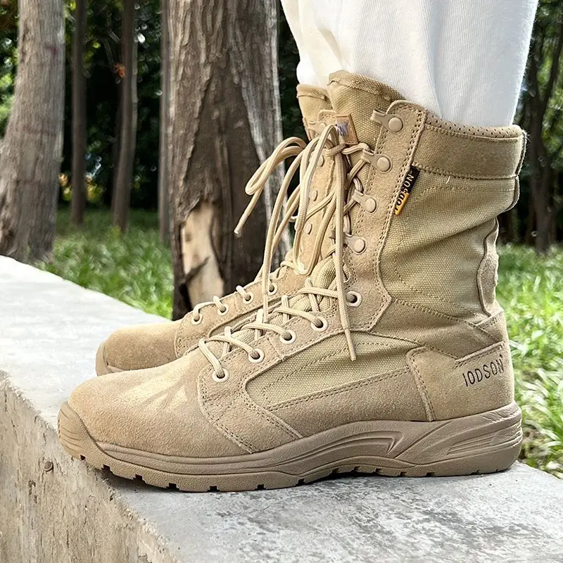 Outdoor Men's High-Top Breathable Combat Boots Women's Sand Hiking Non-Slip Comfortable Labor Protection Desert Shoes
Outdoor Men's High-Top Breathable Combat Boots Women's Sand Hiking Non-Slip Comfortable Labor Protection Desert Shoes