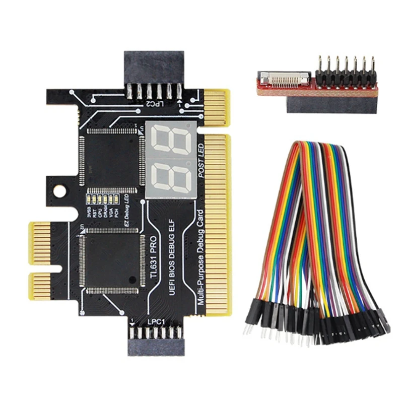 

1 PCS Analyzer LPC Debug Card PCI PCI-E Post Test Kit Motherboard Diagnostic Card J04 PC+Metal