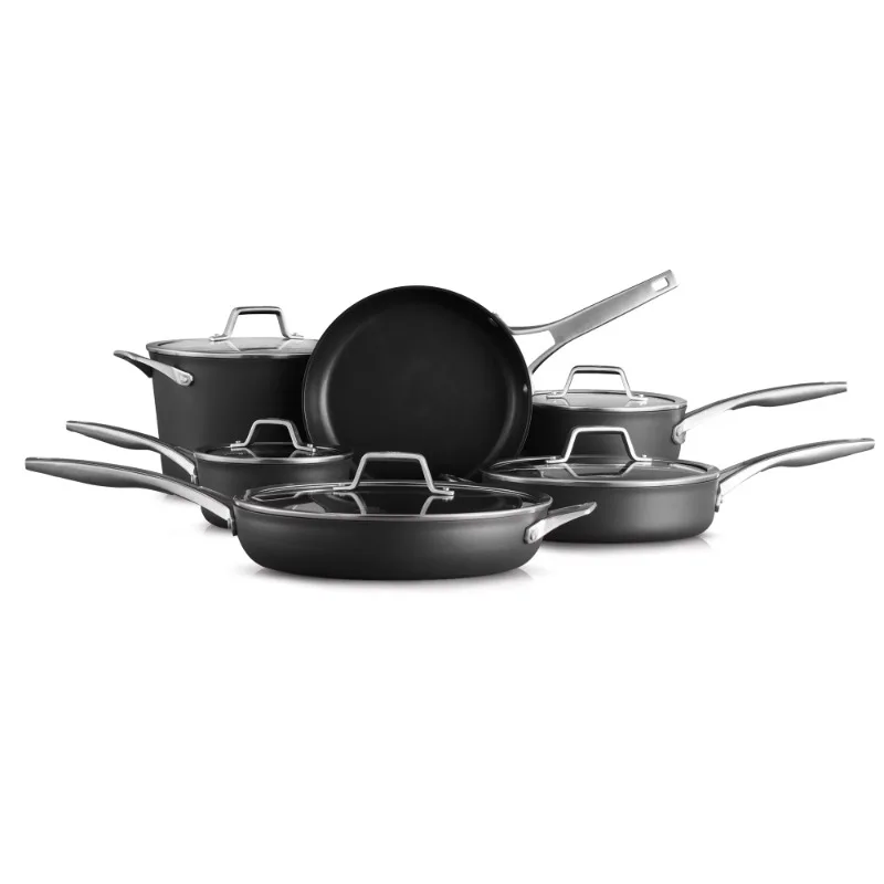 

Calphalon Premier Hard-Anodized Nonstick Cookware, 11-Piece Pots and Pans Set