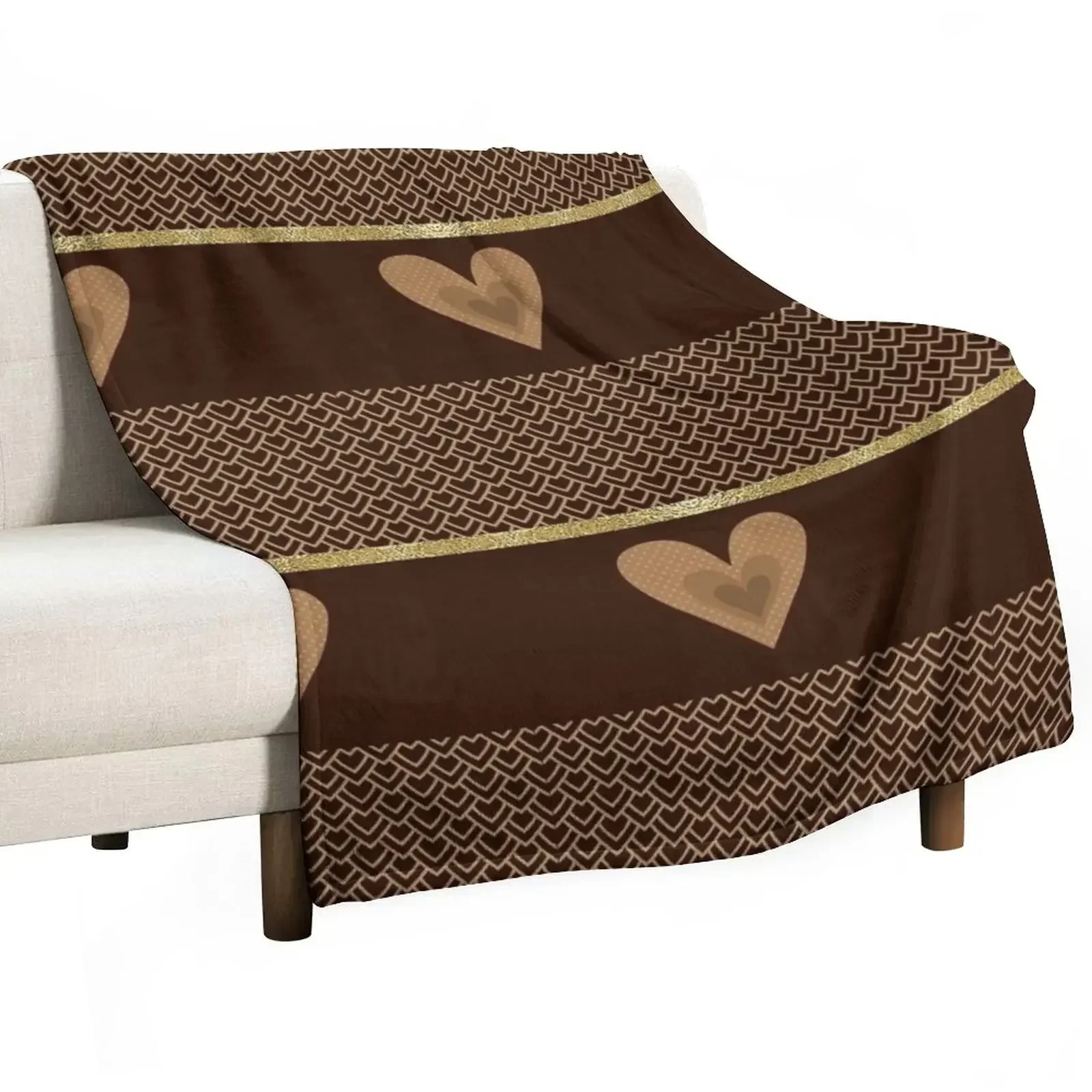 Beautiful hearts in brown and gold colors Throw Blanket Plaid on the sofa decorative for winter Blankets
Beautiful hearts in brown and gold colors Throw Blanket Plaid on the sofa decorative for winter Blankets