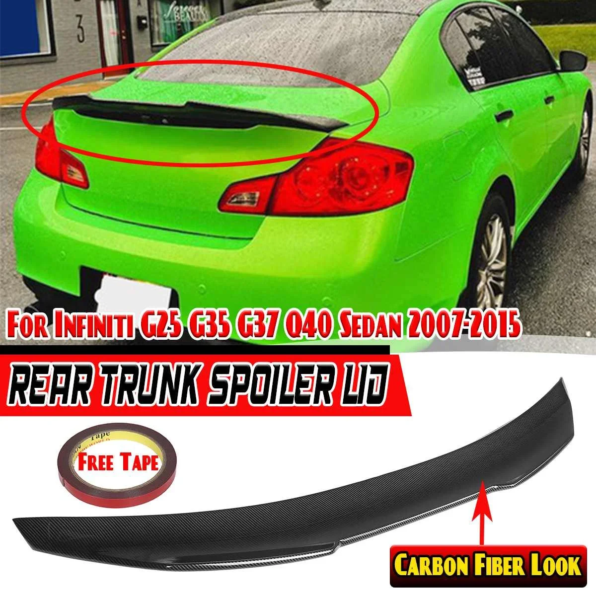 G35 G37 Q40 Car Rear Spoiler Wing Lip Rear Trunk Spoiler Lip Boot Wing Lip For Infiniti G25 G35 G37 Q40 4 Door Sedan 2007-2015
G35 G37 Q40 Car Rear Spoiler Wing Lip Rear Trunk Spoiler Lip Boot Wing Lip For Infiniti G25 G35 G37 Q40 4 Door Sedan 2007-2015