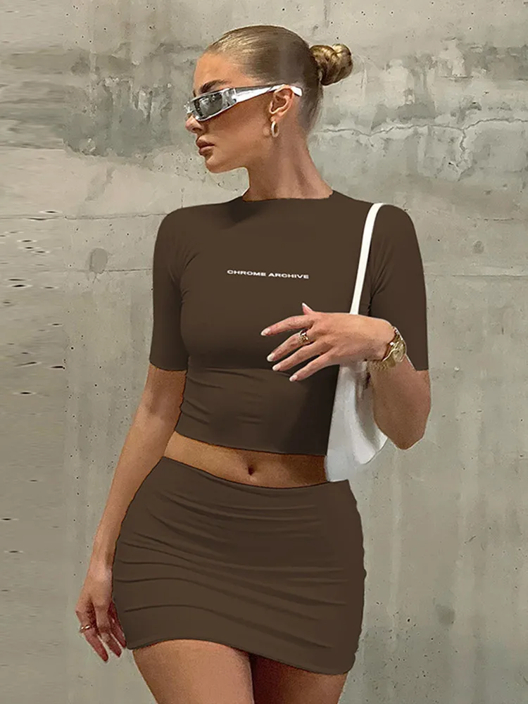 WJFZQM Letter Print Solid Turtleneck Short Sleeves T Shirts+ Bodycon Mini Skirts Fashion Streetwear Sports Sexy 2 Piece Sets
WJFZQM Letter Print Solid Turtleneck Short Sleeves T Shirts+ Bodycon Mini Skirts Fashion Streetwear Sports Sexy 2 Piece Sets