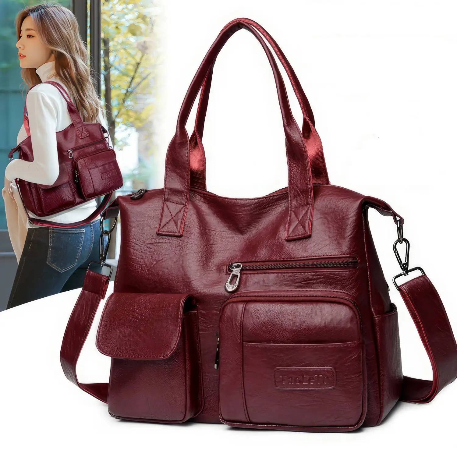 PU Leather Luxury Designer Hand Bags For Women 2023 New Summer Soft Vintage Crossbody Shoulder Handbags for Work Casual Tote
PU Leather Luxury Designer Hand Bags For Women 2023 New Summer Soft Vintage Crossbody Shoulder Handbags for Work Casual Tote