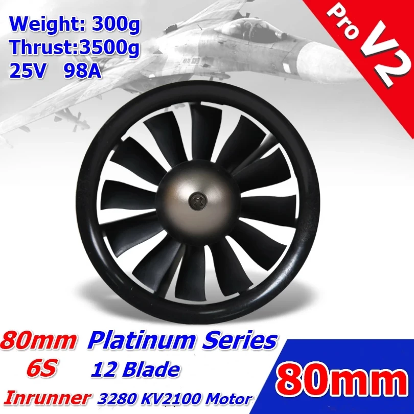 FMS 80 мм Ducted Fan EDF Jet 12 blade с двигателем 3280 KV2100 Power System 6S 3500g упорный радиоуправляемый самолет модель самолета части V2
FMS 80 мм Ducted Fan EDF Jet 12 blade с двигателем 3280 KV2100 Power System 6S 3500g упорный радиоуправляемый самолет модель самолета части V2
