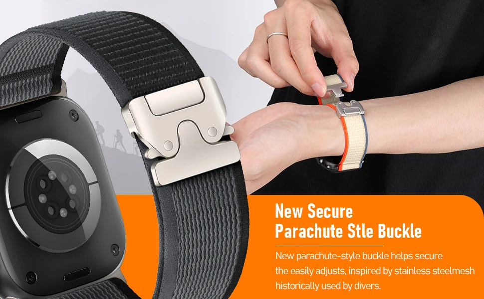 Nylon Parachute Straps For Apple Watch ultra2 Band 49mm 45mm 46mm 44mm 42mm 38 40mm correa Bracelet IWatch Series 10 9 8 7 6 SE Nylon Parachute Straps For Apple Watch ultra2 Band 49mm 45mm 46mm 44mm 42mm 38 40mm correa Bracelet IWatch Series 10 9 8 7 6 SE