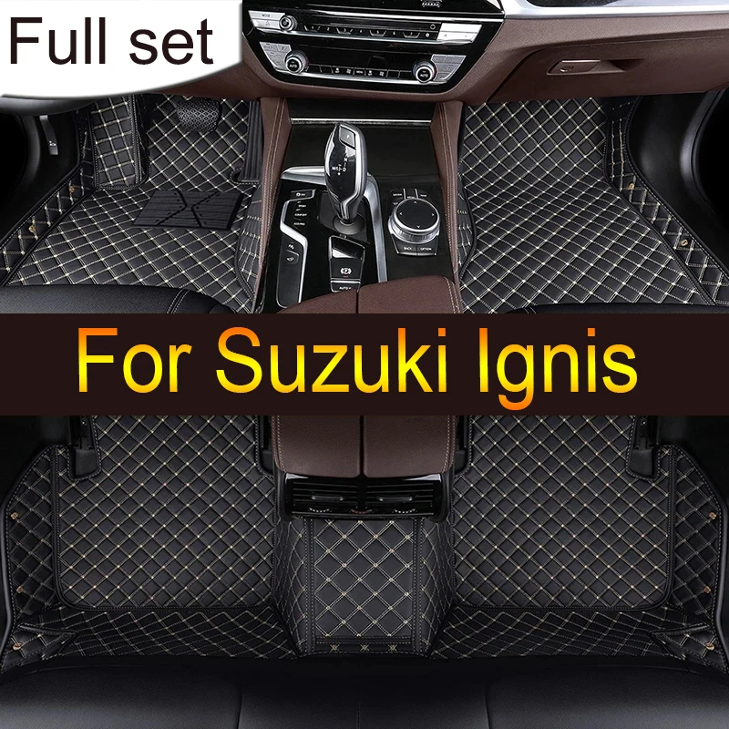 

Car Mats For Suzuki Ignis MF 2016 2017 2018 2019 Leather Floor Mat Durable Rugs Carpet Pad Set Car Accessories Interior Parts