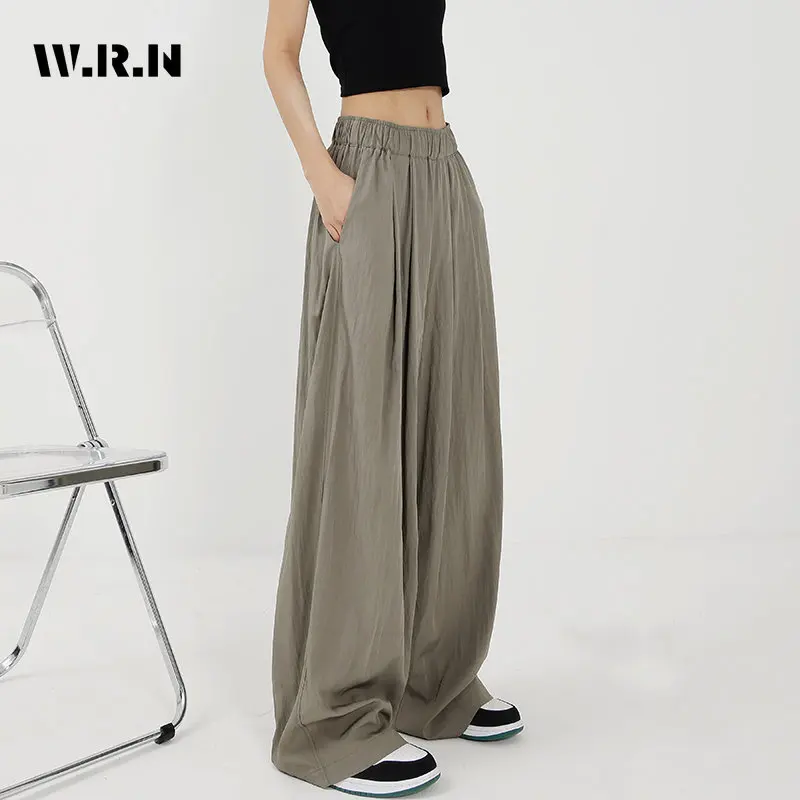 2023 Summer Casual Solid Color High Waist Wide Leg Pants Women Fashion Loose Elastic Waist Soft Full Length Thin Trousers
2023 Summer Casual Solid Color High Waist Wide Leg Pants Women Fashion Loose Elastic Waist Soft Full Length Thin Trousers