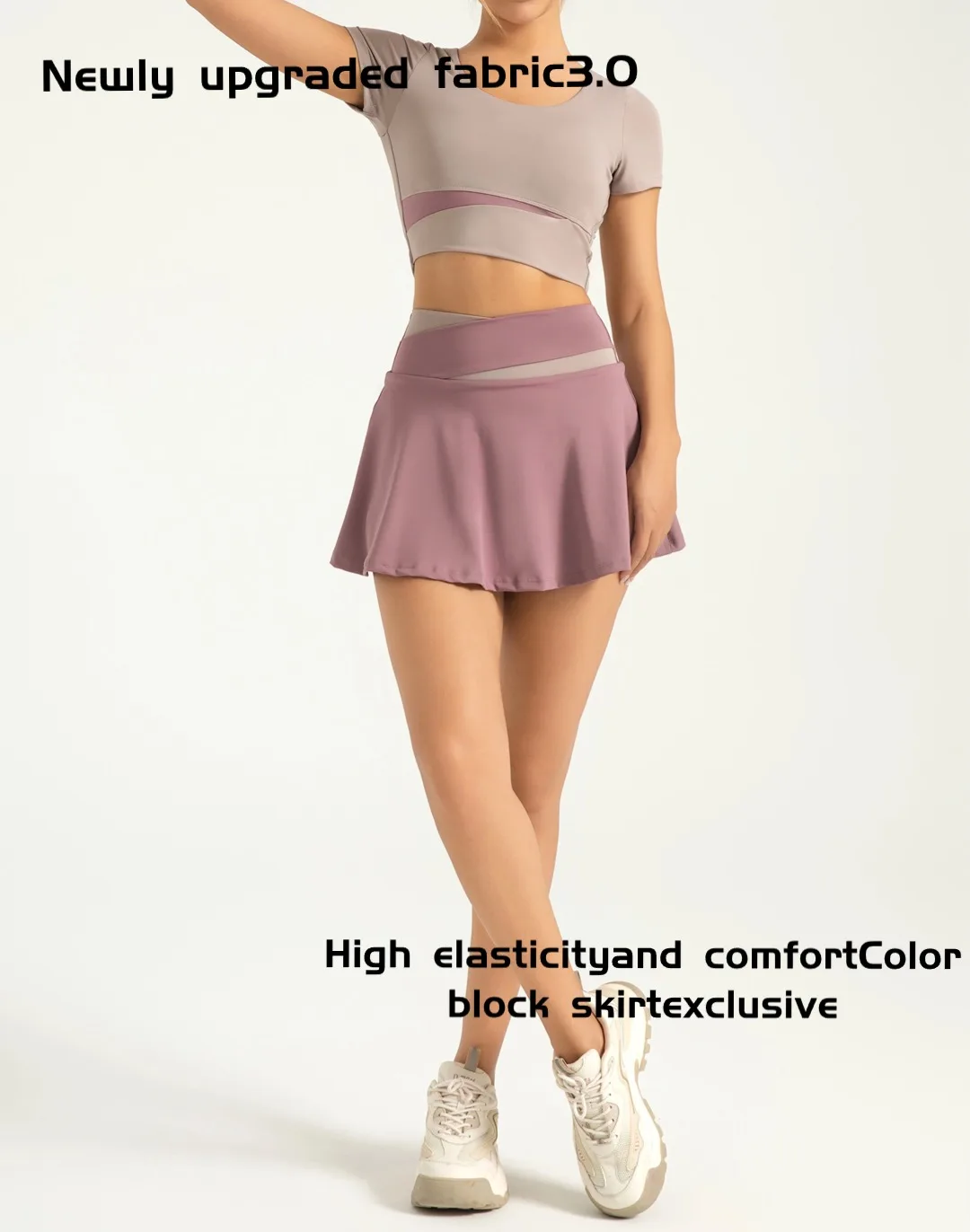 MIML Nude Feel Sports Mini Skirt Anti-Light Splice Fake Two-Piece Running Fitness Short Skirt for Women 2026 New 7 S2ab11d2fe03e4105974b156710a3b95fz