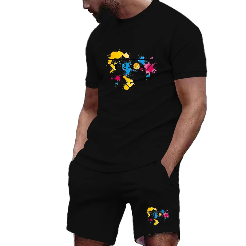 2024 Fashion Men's Tracksuit Short Sleeve T-shirt and Tracksuit shorts Summer Casual Jogger Suit Men's two-piece suit
2024 Fashion Men's Tracksuit Short Sleeve T-shirt and Tracksuit shorts Summer Casual Jogger Suit Men's two-piece suit