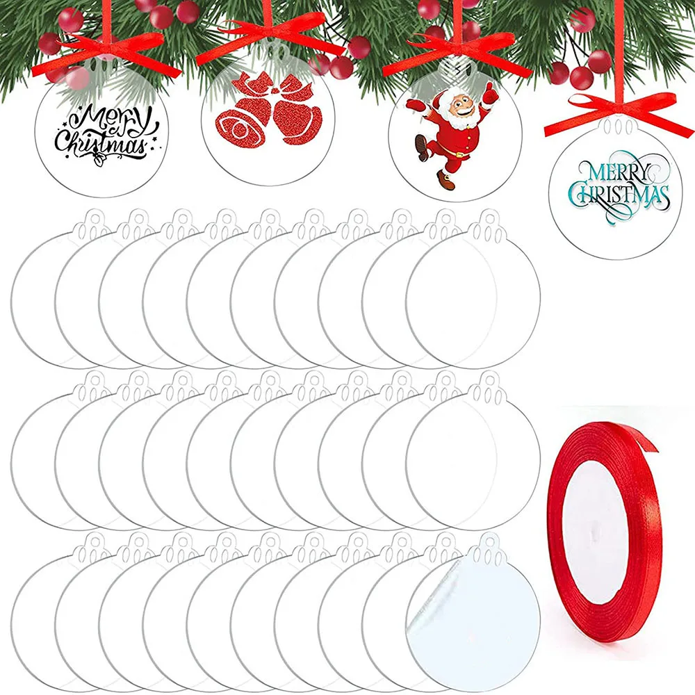 30PCS Clear Acrylic Christmas Ornaments, 3 Inch Round Acrylic Circle Disc with Hole Xmas Blank Ornaments for DIY Craft, Gift Tag
30PCS Clear Acrylic Christmas Ornaments, 3 Inch Round Acrylic Circle Disc with Hole Xmas Blank Ornaments for DIY Craft, Gift Tag