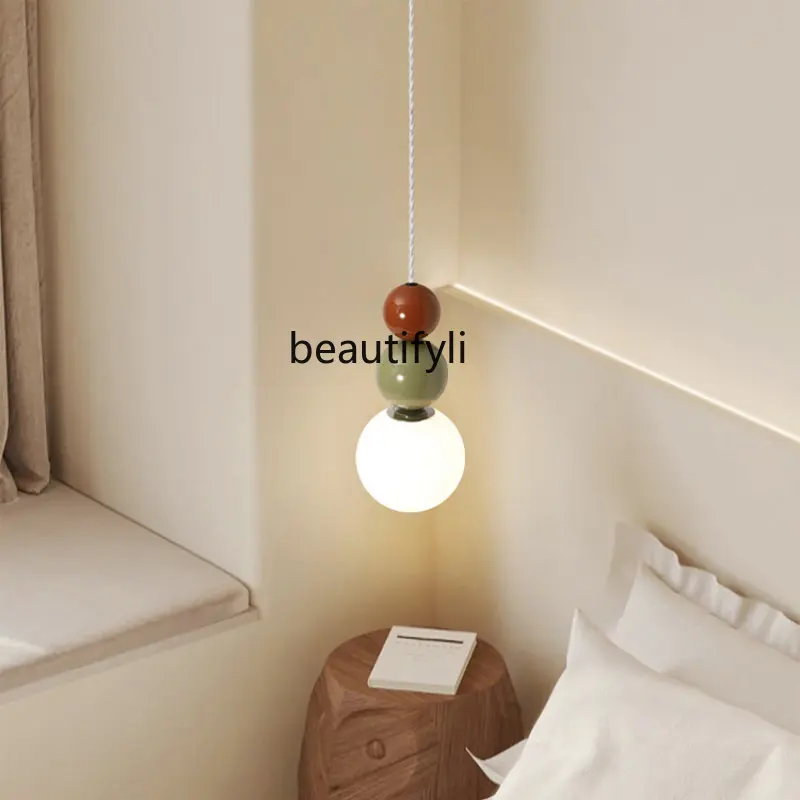 zq Bedroom Bedside Chandelier Simple and Light Luxury French Cream Style Master Bedroom Hanging Line Lamp
zq Bedroom Bedside Chandelier Simple and Light Luxury French Cream Style Master Bedroom Hanging Line Lamp