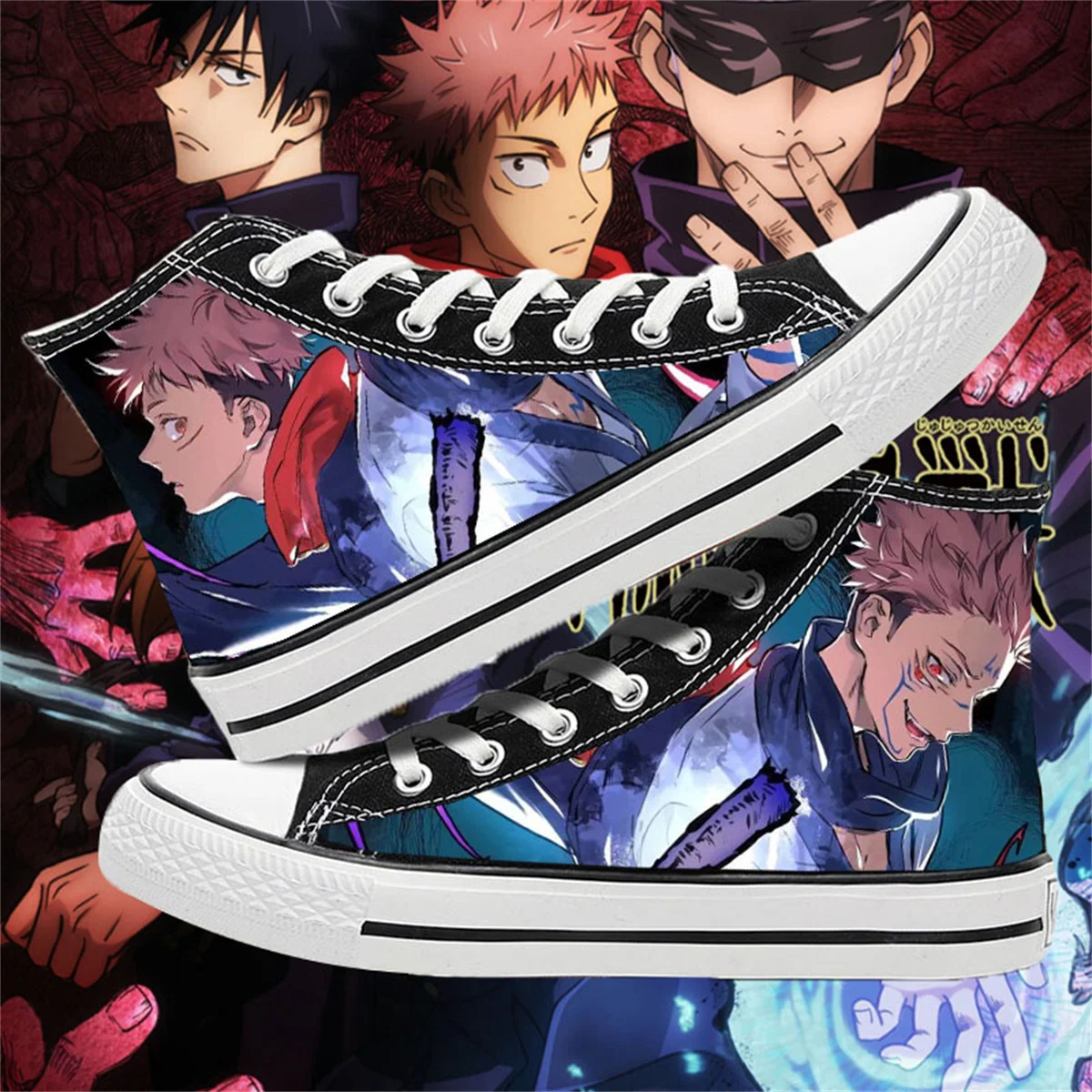 Japanese Anime Jujutsu Kaisen Gojo Satoru Itadori Yuji Colour Man Woman Shoes Student Round Head High Top Leisure Canvas Shoes
Japanese Anime Jujutsu Kaisen Gojo Satoru Itadori Yuji Colour Man Woman Shoes Student Round Head High Top Leisure Canvas Shoes