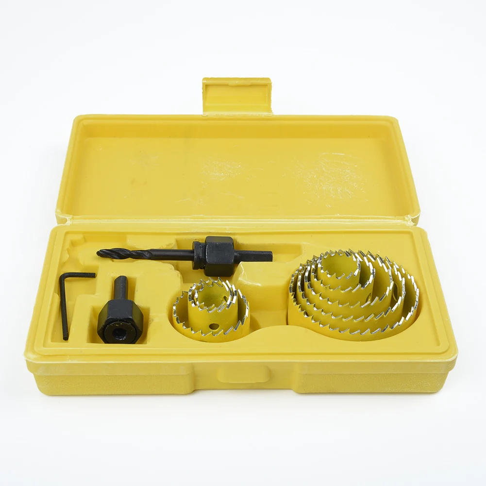Sheet Drill Cutting Gadget Assorted Pack Working Wood Metal Tool 11Pcs Set Carbon Steel Hole Saws Useful Suitable
Sheet Drill Cutting Gadget Assorted Pack Working Wood Metal Tool 11Pcs Set Carbon Steel Hole Saws Useful Suitable