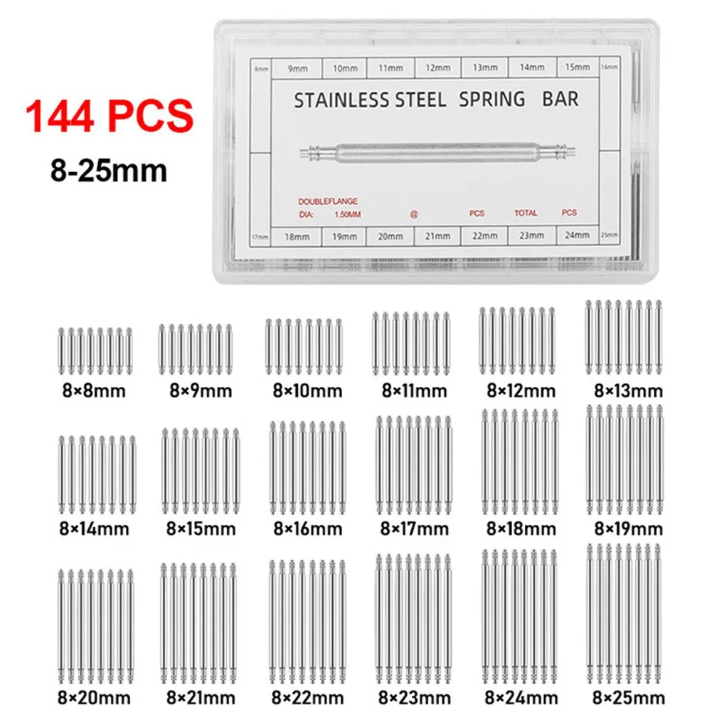 Stainless Steel Watch Band Strap Spring Bars Link Pins Repair Tool Set 144PCS Screwdriver Drill Bit Holder Link For Electronic D
Stainless Steel Watch Band Strap Spring Bars Link Pins Repair Tool Set 144PCS Screwdriver Drill Bit Holder Link For Electronic D