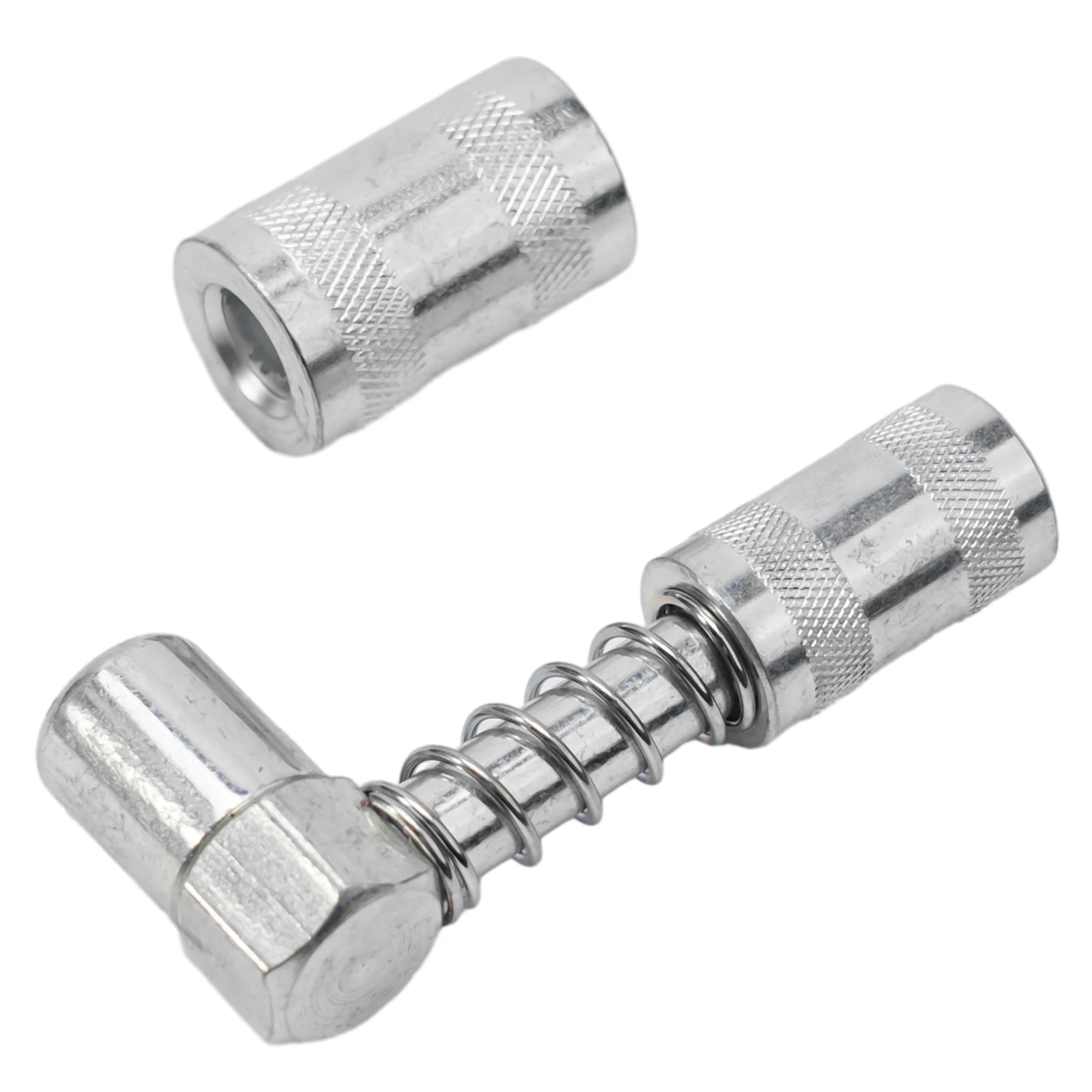Durable 90 Degree Grease Nozzle Adapter 3 Jaw Coupler Tool Spring Loaded Sleeve Locks Prevents Leakage Carbon Steel Material
Durable 90 Degree Grease Nozzle Adapter 3 Jaw Coupler Tool Spring Loaded Sleeve Locks Prevents Leakage Carbon Steel Material
