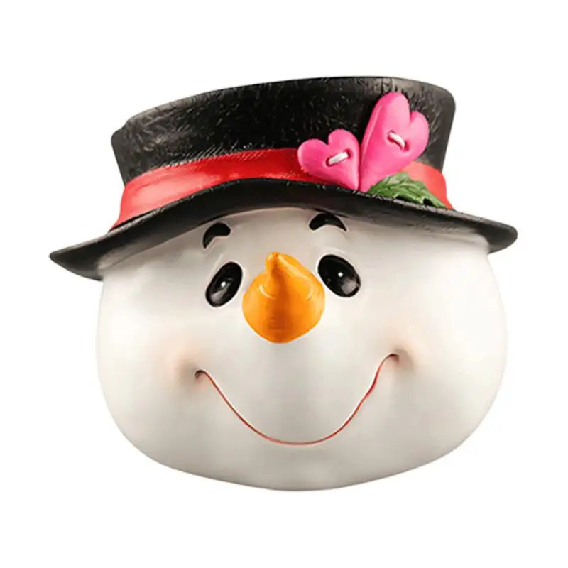 

Snowman Decorations for Table Christmas Resin Figurines with Vivid Expression Cute Party Favor Home Ornament Festival Decoration