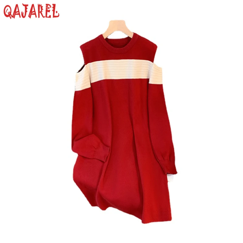 Women Off Shoulder Knitted Cotton Midi Sweater Dress Autumn Winter Warm Korean Vintage Dress 2024 Elegant Hepburn Office Dress
Women Off Shoulder Knitted Cotton Midi Sweater Dress Autumn Winter Warm Korean Vintage Dress 2024 Elegant Hepburn Office Dress