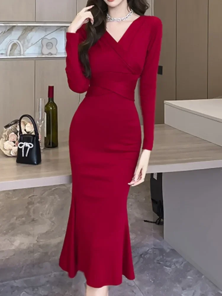 Korean Elegant Chic Black Lace-up Midi Dresses for Women 2024 Autumn New Vintage Sexy Fashion Casual Prom Party Female Clothing
Korean Elegant Chic Black Lace-up Midi Dresses for Women 2024 Autumn New Vintage Sexy Fashion Casual Prom Party Female Clothing