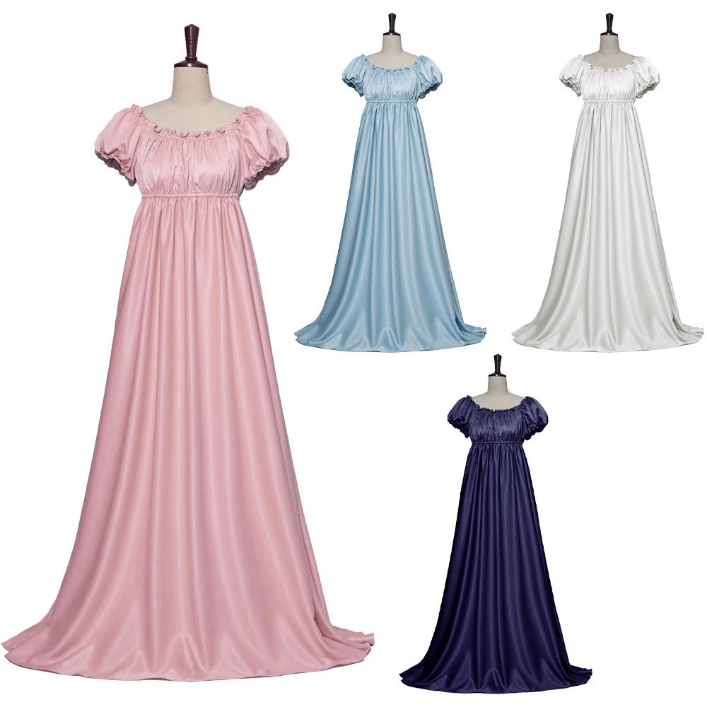 

Bridgerton Dress Victorian Fancy Gown Regency Era Ball Gown Vintage High Waistline Jane Austen Dress Cosplay Costume