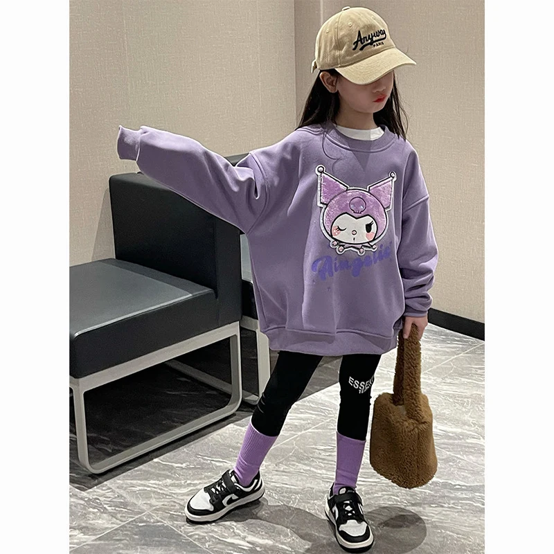 Sanrio Kuromi Kawaii Anime Autumn Winter 2023 New Girls Plus Fleece Hoodie Cute Childrens Thick Long-Sleeved Top Toys for Kids
Sanrio Kuromi Kawaii Anime Autumn Winter 2023 New Girls Plus Fleece Hoodie Cute Childrens Thick Long-Sleeved Top Toys for Kids