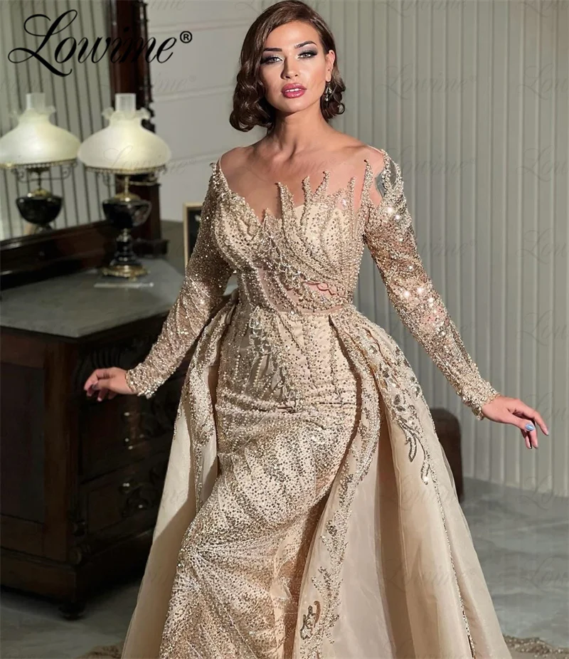 

Gorgeous Vestidos De Festa Celebrity Pageant Party Wedding Dresses 2024 Plus Size Champagne Evening Prom Dress Gown Arabic Dubai