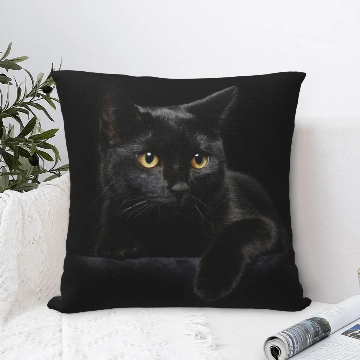 

Black Cat Pillowcase Pillow Case Cushion Cover Home Sofa Car Decorative Throw Pillow Pillowcases kussensloop Cute 45*45cm