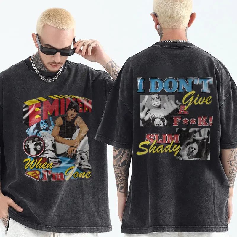 Rapper Eminem Vintage Wash T-shirts Men Women's Streetwear Oversized Short Sleeves T Shirts Hip Hop Harajuku Washable T-shirt
Rapper Eminem Vintage Wash T-shirts Men Women's Streetwear Oversized Short Sleeves T Shirts Hip Hop Harajuku Washable T-shirt