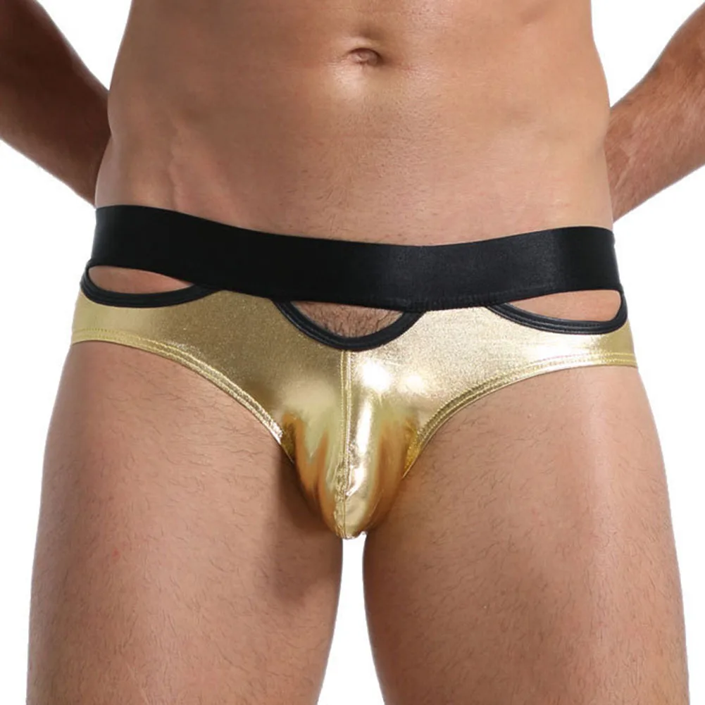 Mens Casual Fake Leather Low Waist Underpants Glitter Sexy Underwear Slim Fit Briefs Pouch Panties Party Nightclub Dancewear
Mens Casual Fake Leather Low Waist Underpants Glitter Sexy Underwear Slim Fit Briefs Pouch Panties Party Nightclub Dancewear