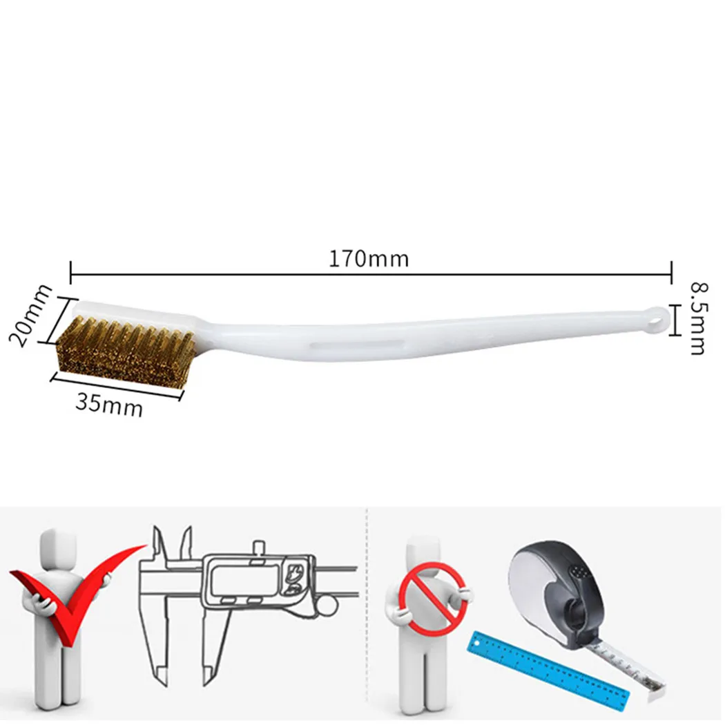 1.38inch * 0.79inch Brass Wire Brush Polishing Wire 170*8.5*20mm 35*10mm Brass Brush Devices Handle Plastic Kit
1.38inch * 0.79inch Brass Wire Brush Polishing Wire 170*8.5*20mm 35*10mm Brass Brush Devices Handle Plastic Kit