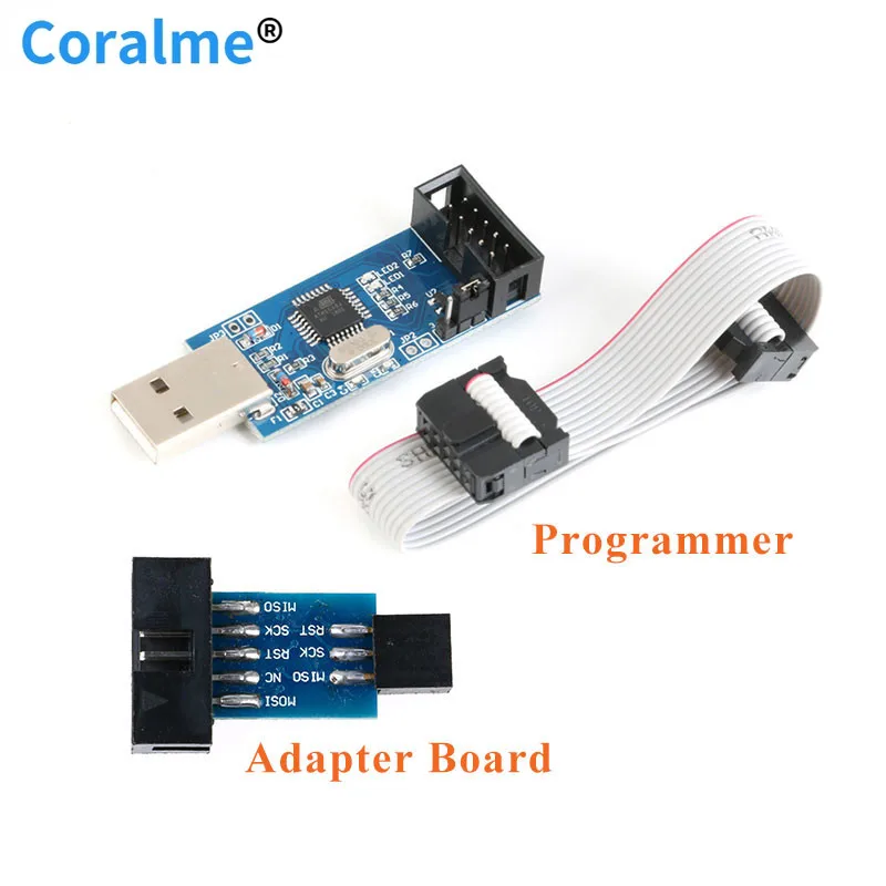 Программатор USBASP USBISP AVR с USB ISP ASP ATMEGA8 ATMEGA128 поддержкой Win7 64 10-контактный проводной