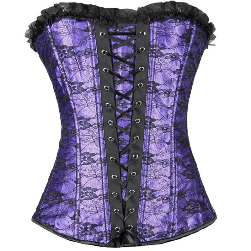 

Gothic Sexy Slimming Body Shapers Women Lace Underbust Corset Waist Trainer Shapewear Party Clubwear Fashion Lace Up Shaping Top
